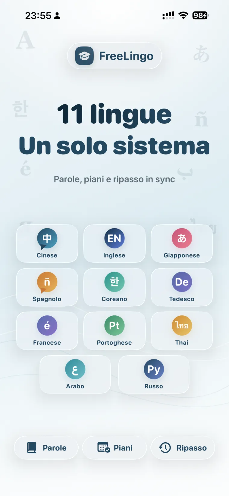 FreeLingo App Store screenshot 1 for it