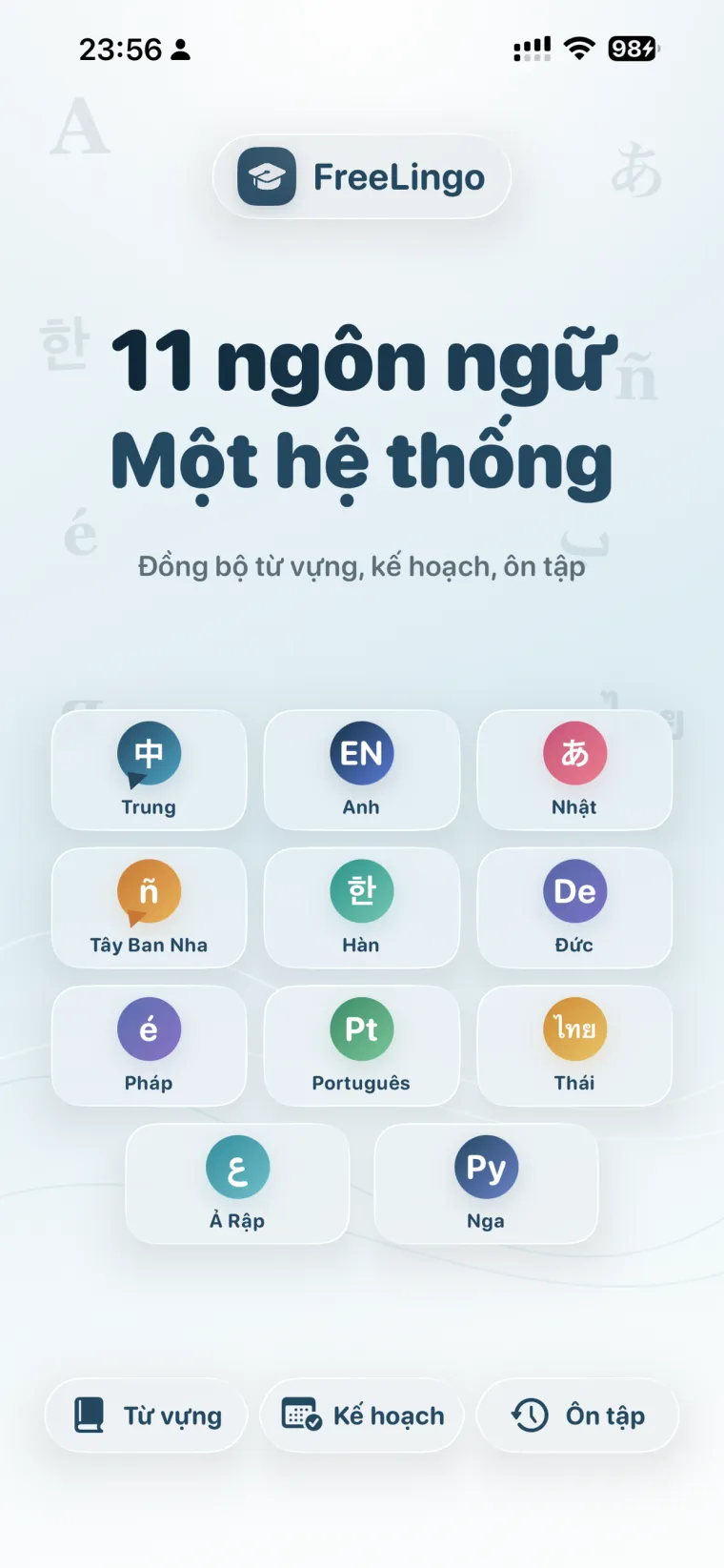 FreeLingo App Store screenshot 1 for vi