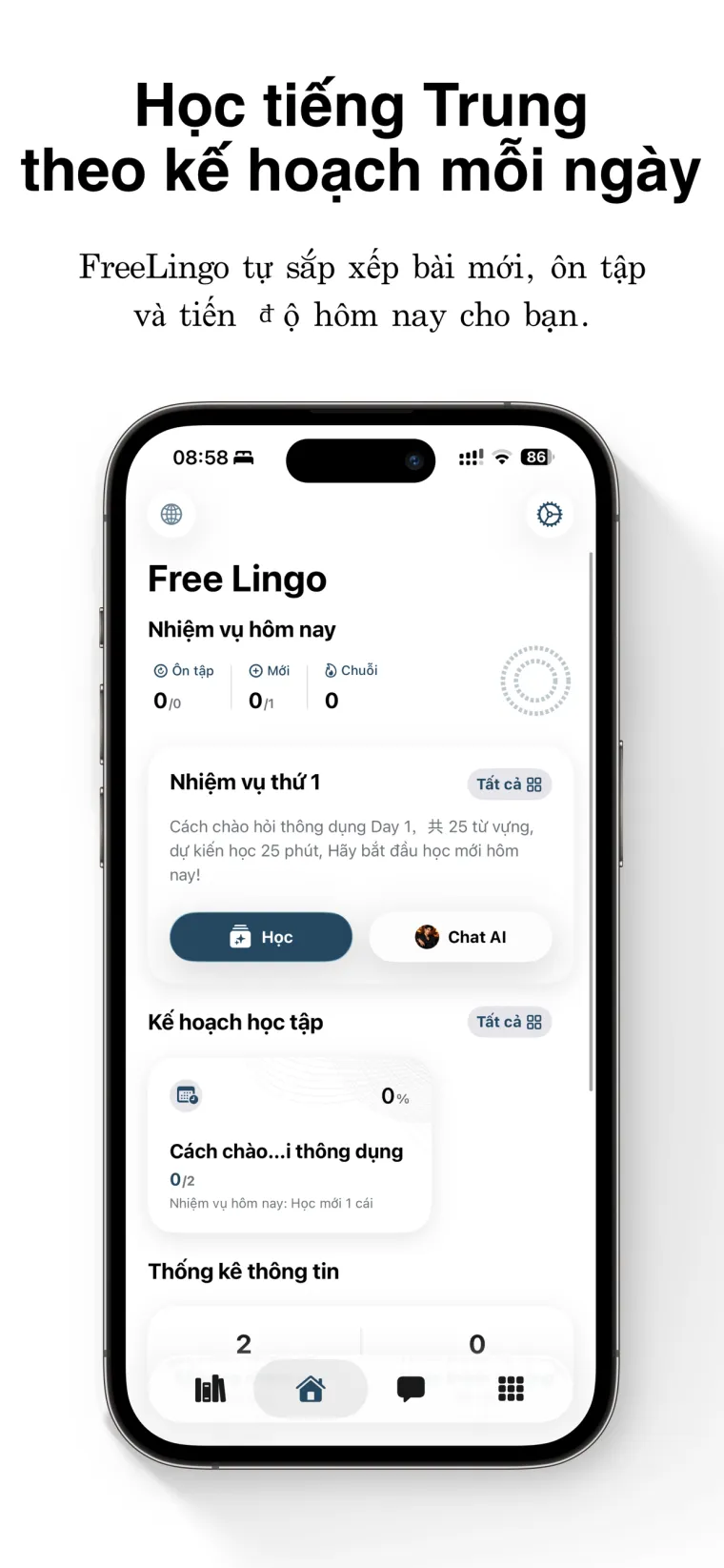 FreeLingo App Store screenshot 3 for vi